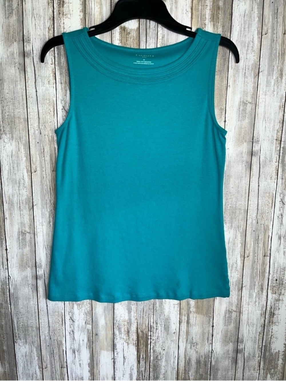 Talbots Teal Sleeveless Cotton Tank Top Women’s M